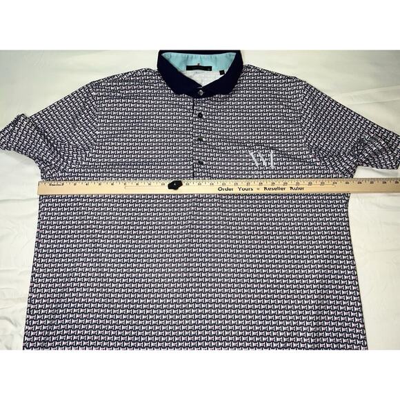 Greyson Polo Shirt Mens Size XL Multicolored Geometric Pattern Embroidered Logo - Picture 9 of 16